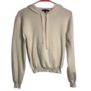 Love Tree Casual Pull Over Hoodie Cream Size Small